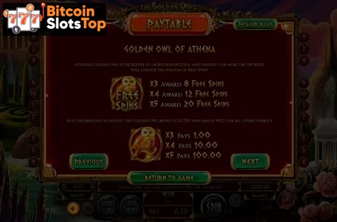 The Golden Owl Of Athena